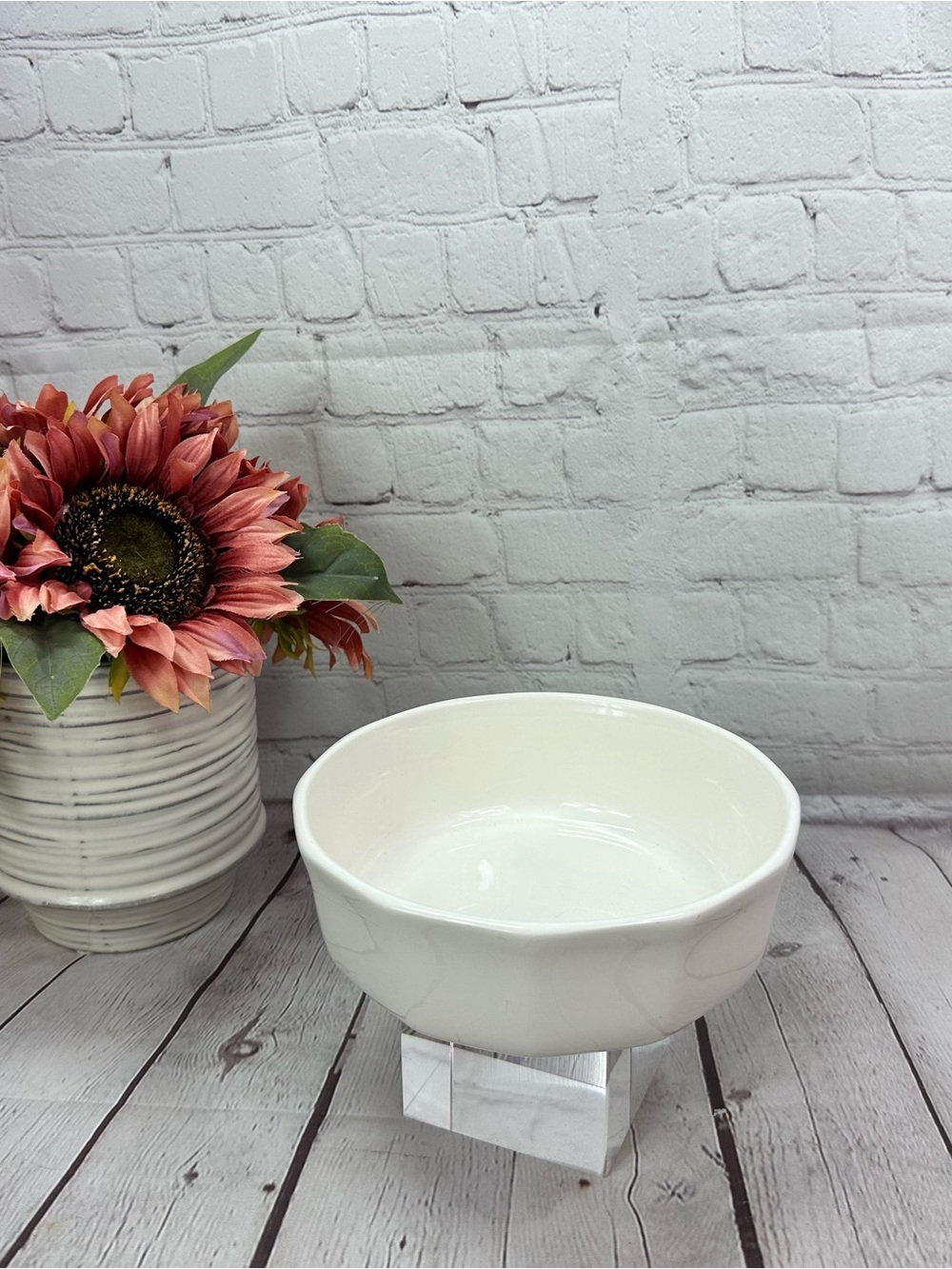 Pfaltzgraff heritage white stoneware Super Soup/Cereal Bowl minimalist cottage